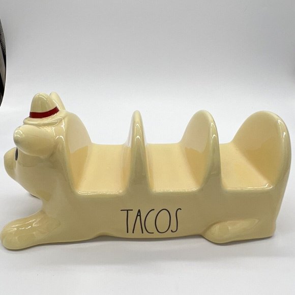 🚨SOLD🚨RAE DUNN 2022 Ceramic Chihuahua Dog Tacos Holder - Picture 3 of 6